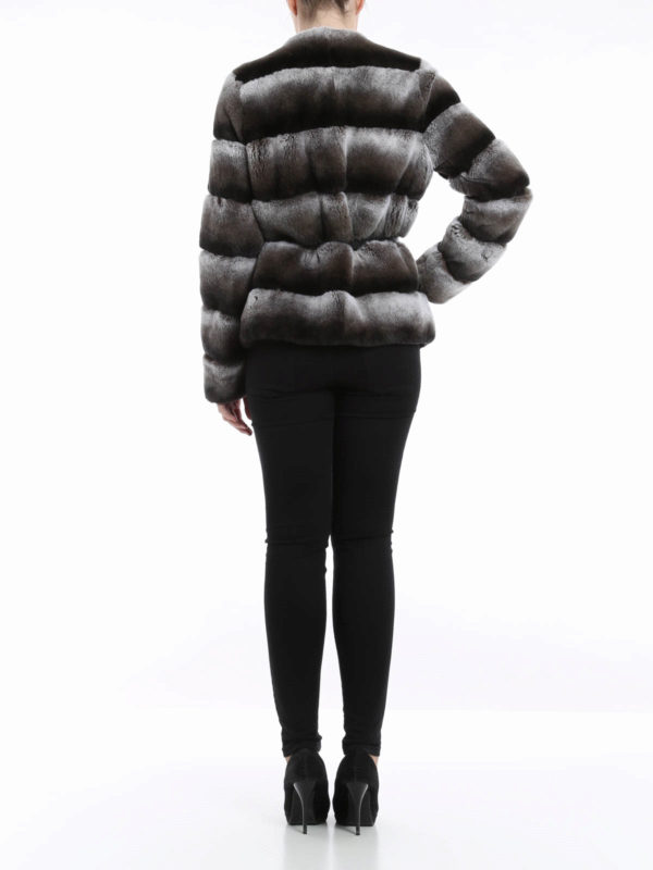 Fur jacket with belt detail shop online: YVES SALOMON