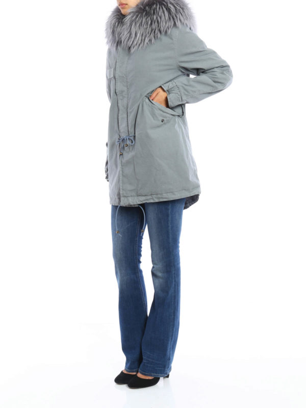Fur trimmed midi parka shop online: Mr & Mrs Italy