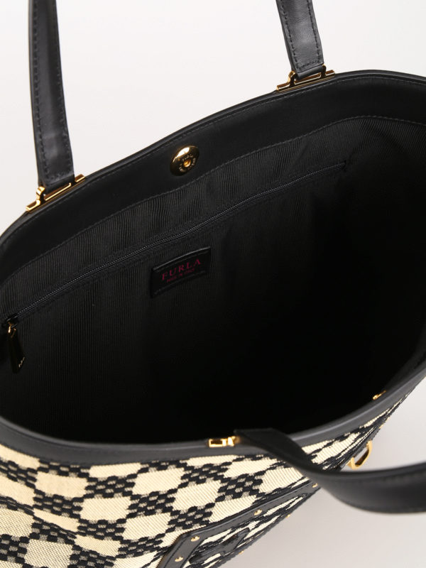 FURLA buy online Fortezza checked patterned tote bag