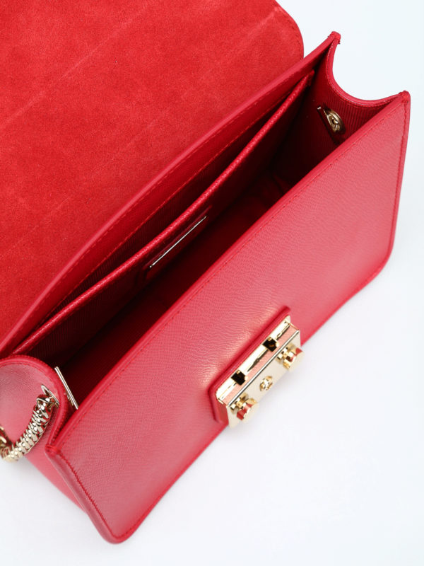 FURLA buy online Metropolis S red leather bag