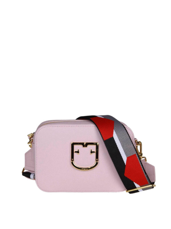 FURLA: cross body bags - Brava pink leather cross body bag