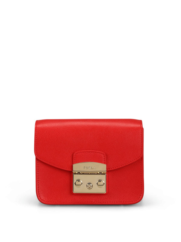 FURLA: cross body bags - Metropolis Mini red bag