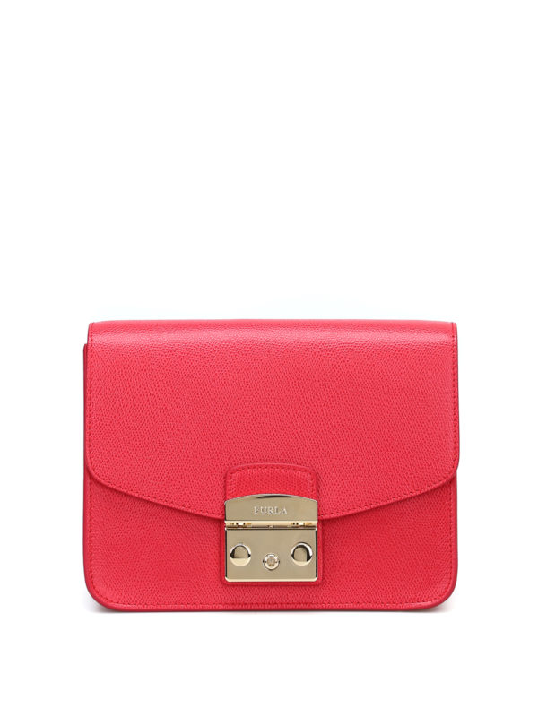 FURLA: cross body bags - Metropolis S red leather bag