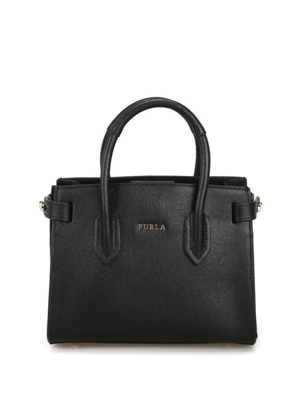 FURLA: cross body bags - Pin Mini tote style black cross body bag