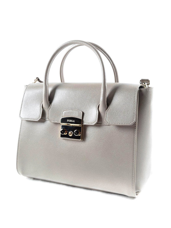 FURLA: bowling bags online - Metropolis medium leather bag