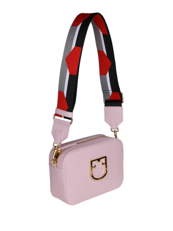 FURLA: cross body bags online - Brava pink leather cross body bag