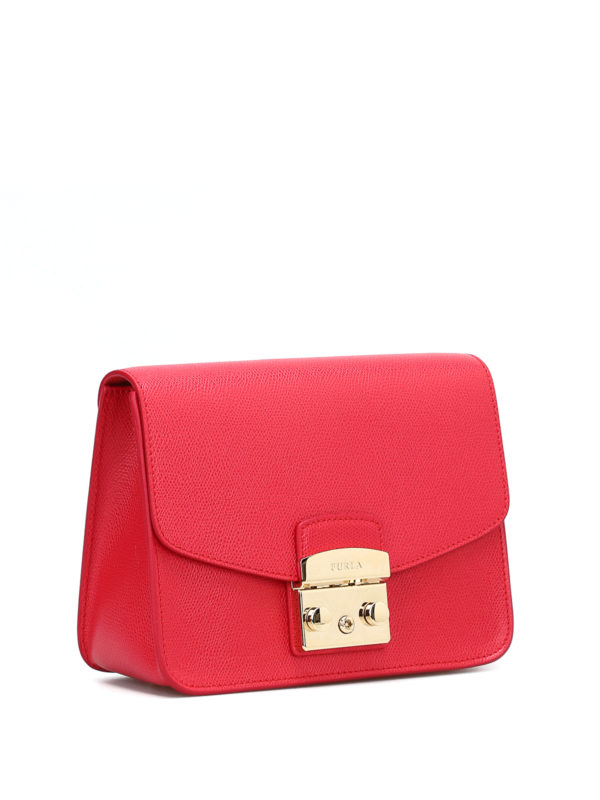 FURLA: cross body bags online - Metropolis S red leather bag
