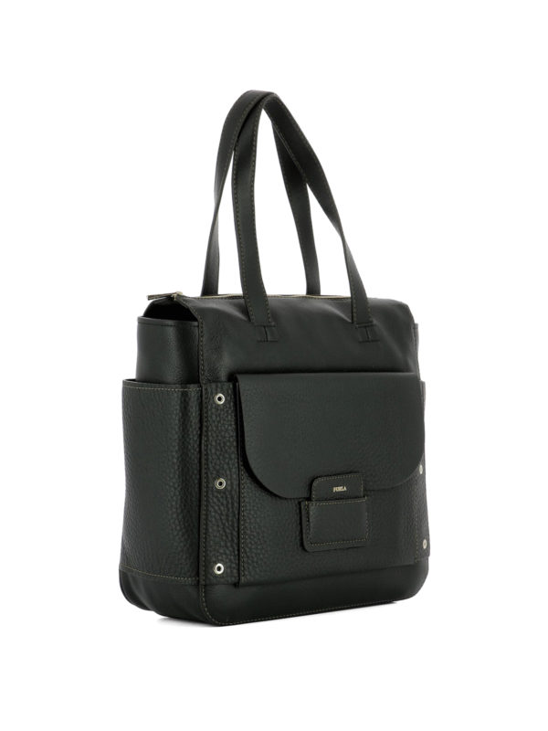 FURLA: shoulder bags online - Adele black leather small bag