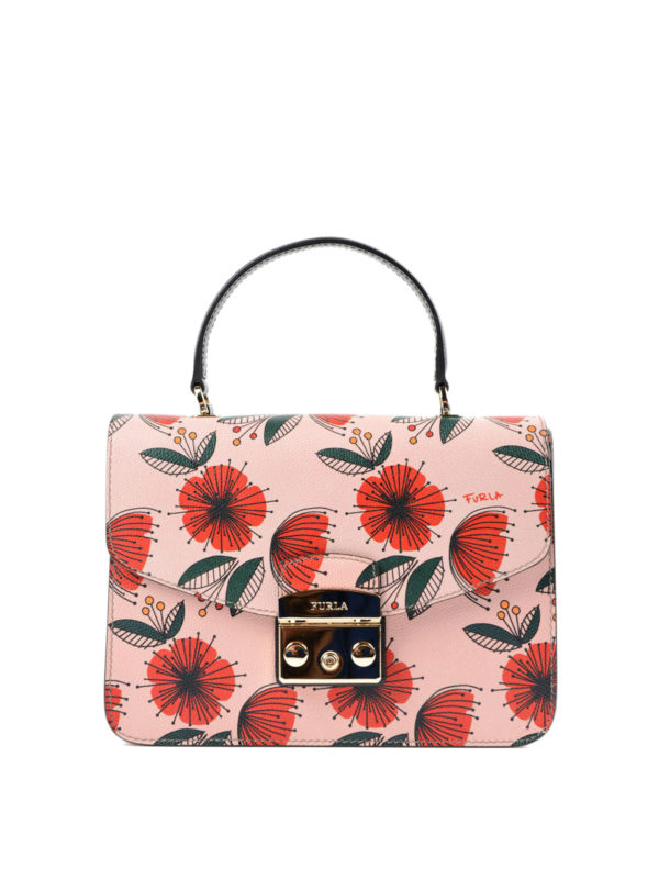 FURLA: shoulder bags - Metropolis poppy patterned bag