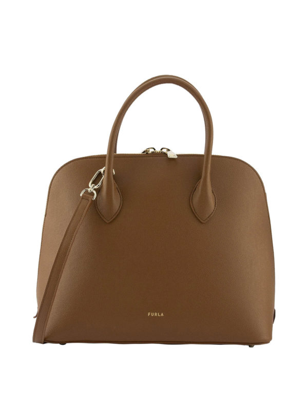 FURLA: totes bags - Code Dome leather tote bag
