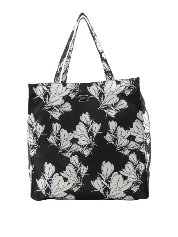 FURLA: totes bags - Digit magnolia print shopping bag
