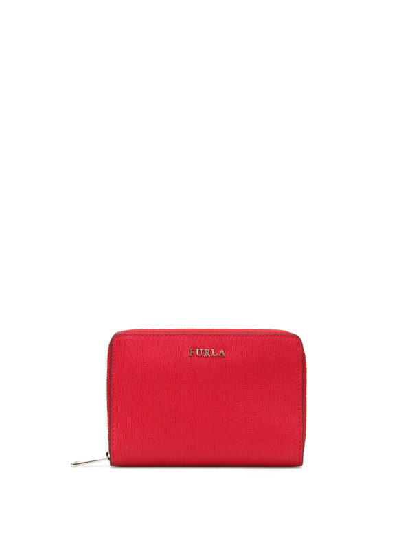 FURLA: wallets & purses - Babylon M zip around red wallet