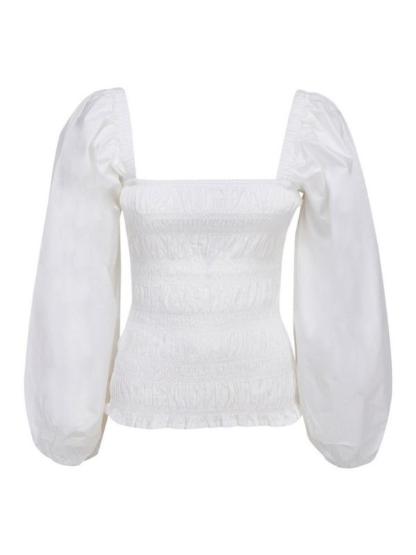 GANNI: Tops & Débardeurs - Top - Blanc