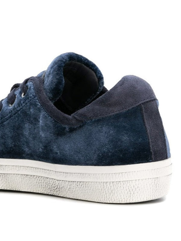 Gare white toe detailed velvet sneakers shop online: PHILIPPE MODEL