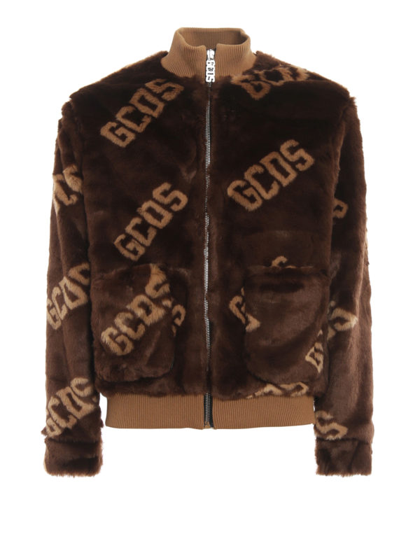 GCDS: Pelz und Shearling - Pelz - Braun