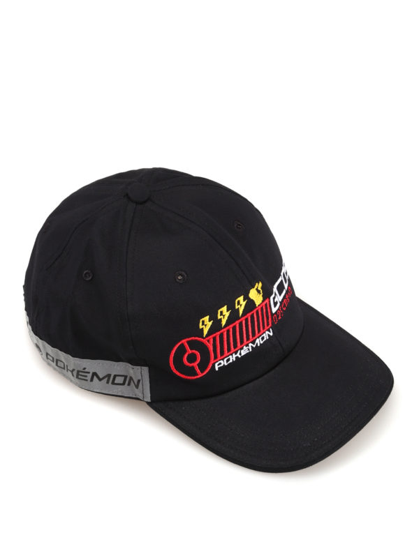 GCDS: cappelli - Cappellino da baseball nero Pokémon