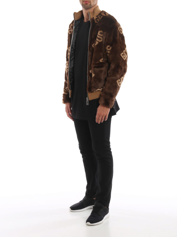 GCDS: Pelz und Shearling online - Pelz - Braun