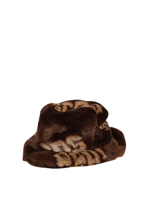 GCDS: hats & caps online - Eco fur bucket hat