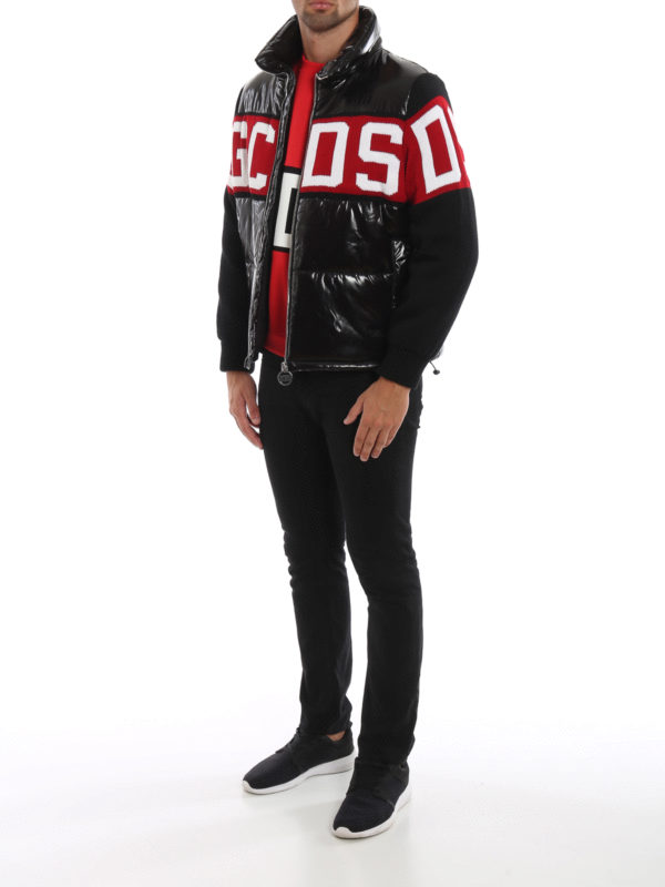 GCDS: giacche imbottite online - Giacca imbottita con maniche in lana