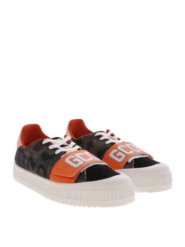 GCDS: trainers online - Camouflage tech fabric sneakers