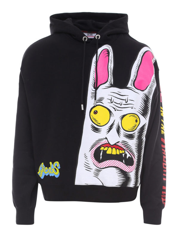 GCDS: Sudaderas y suéteres - Sudadera - Negro