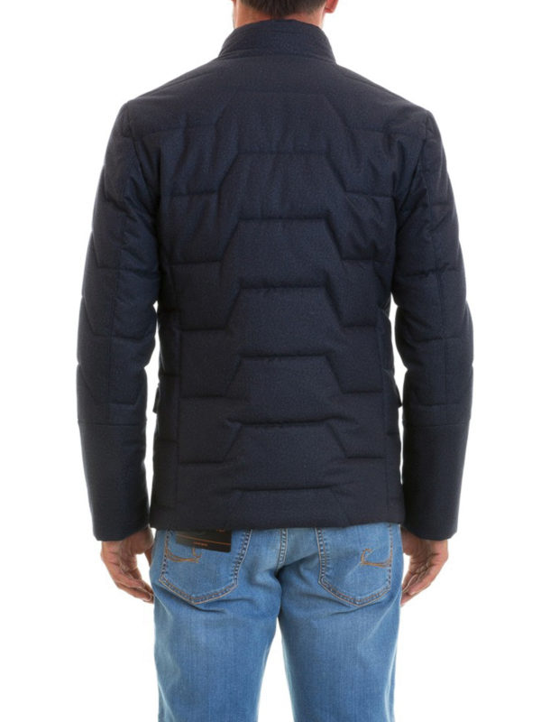 Geometric quilted puffer jacket shop online: CORNELIANI