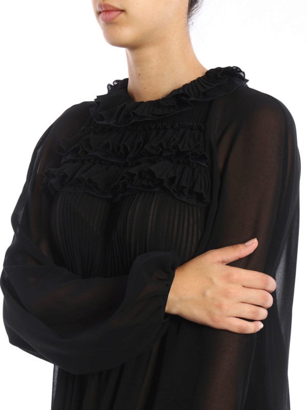 GIAMBA buy online Ruched pleated blouse