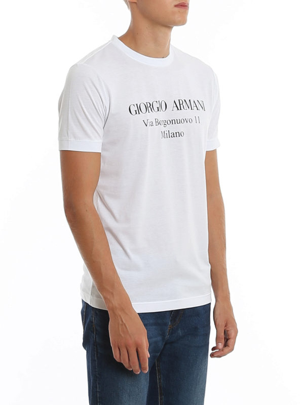 GIORGIO ARMANI buy online Logo print cotton jersey T-shirt