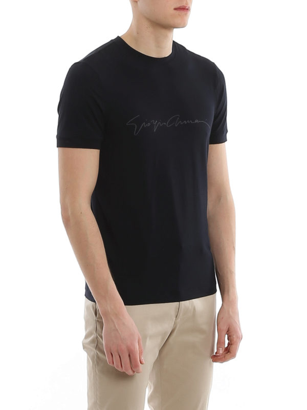 GIORGIO ARMANI buy online T-shirt con stampa firma