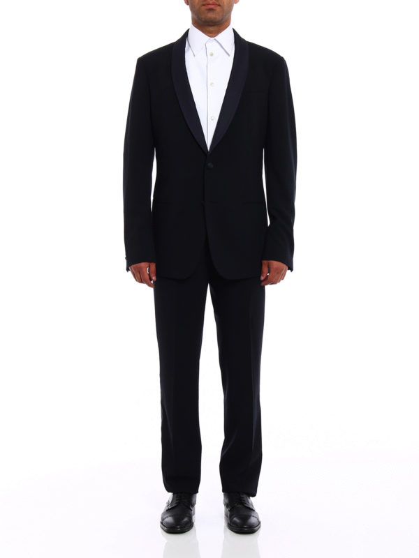 GIORGIO ARMANI: dinner suits online - Blue cool wool tuxedo suit