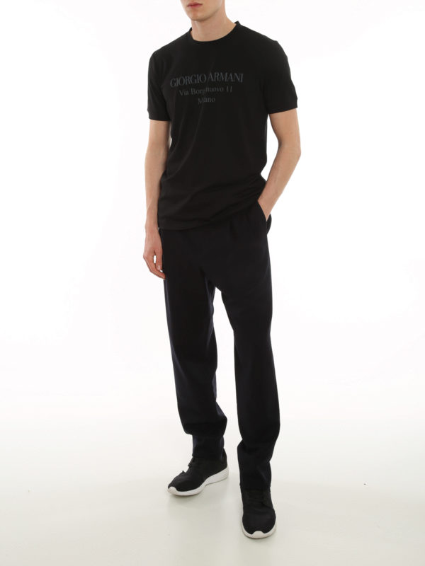GIORGIO ARMANI: Tシャツ online - Tシャツ - 黒