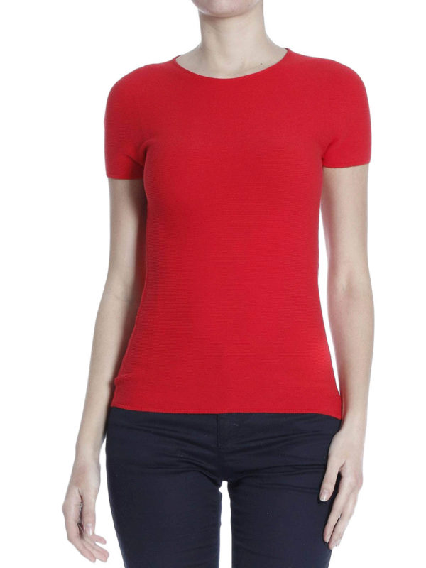 GIORGIO ARMANI: t-shirts online - Ribbed viscose T-shirt