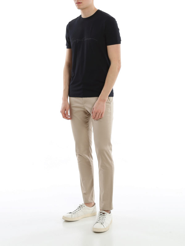 GIORGIO ARMANI: t-shirt online - T-shirt con stampa firma