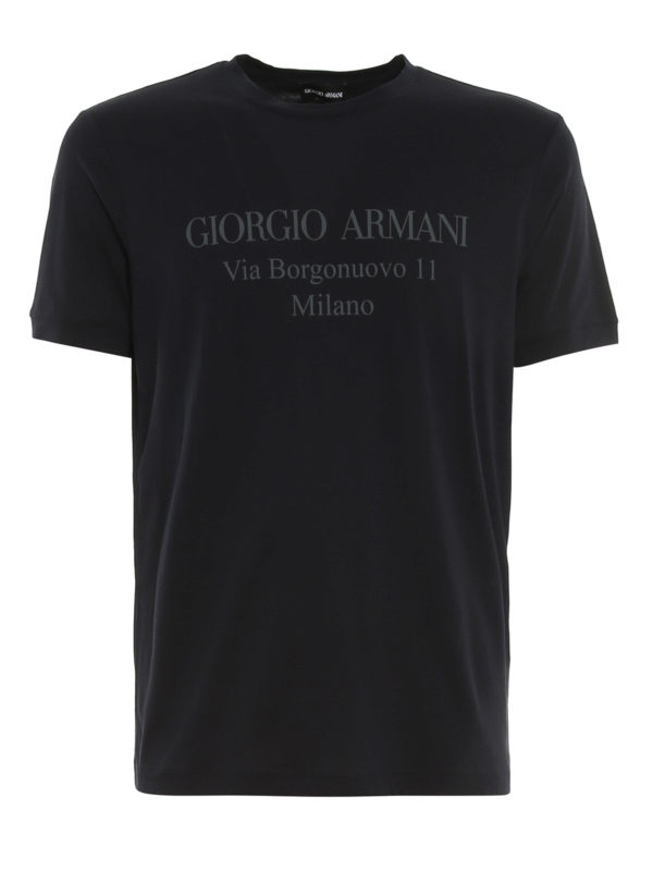GIORGIO ARMANI: T-shirts - T-Shirt - Dunkelblau