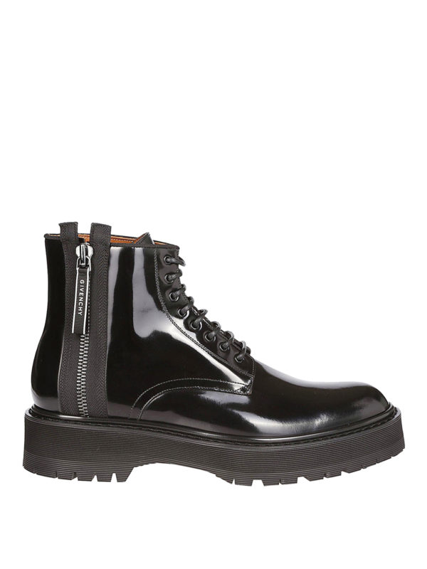 GIVENCHY: ankle boots - Camden brushed leather combat boots