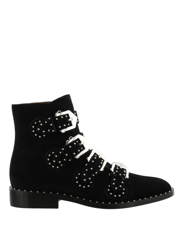 GIVENCHY: ankle boots - Studded suede ankle boots