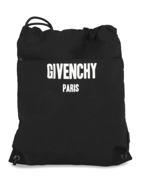 GIVENCHY: backpacks - Cotton blend drawstring backpack