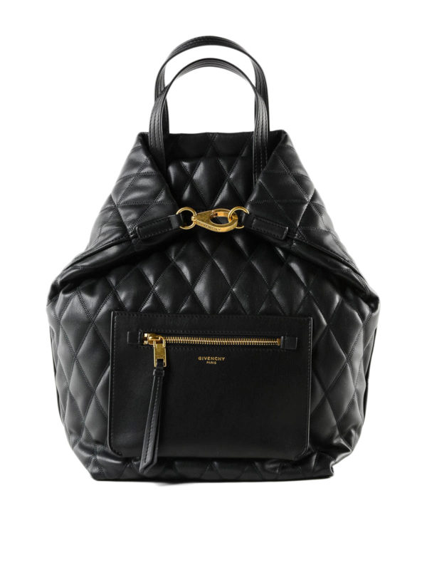 GIVENCHY: backpacks - Duo quilted black backpack
