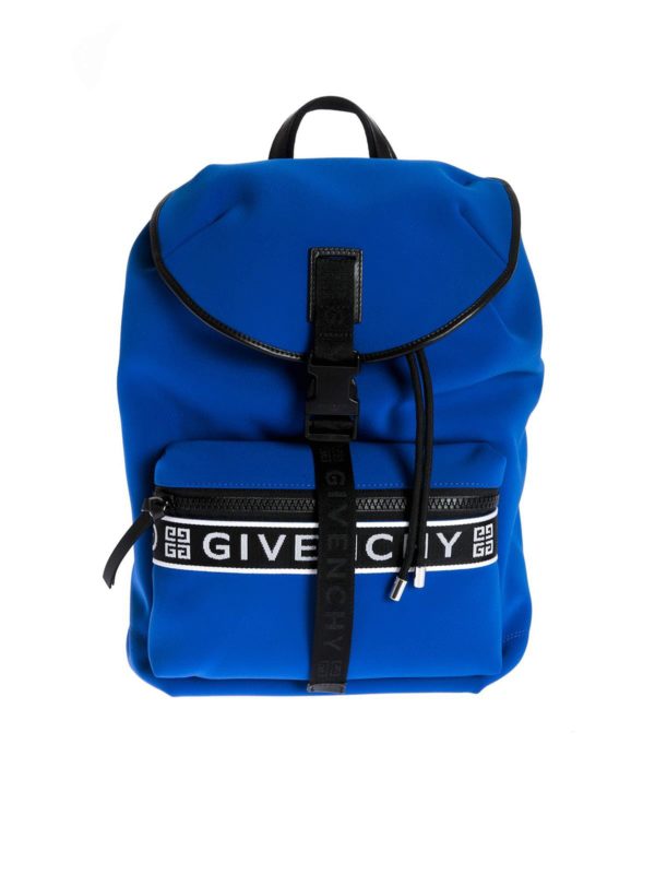 GIVENCHY: backpacks - Givenchy 4G backpack in blue