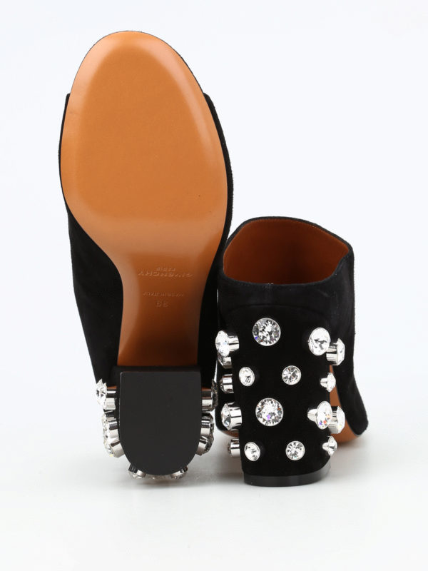 GIVENCHY buy online Embellished open toe suede mules