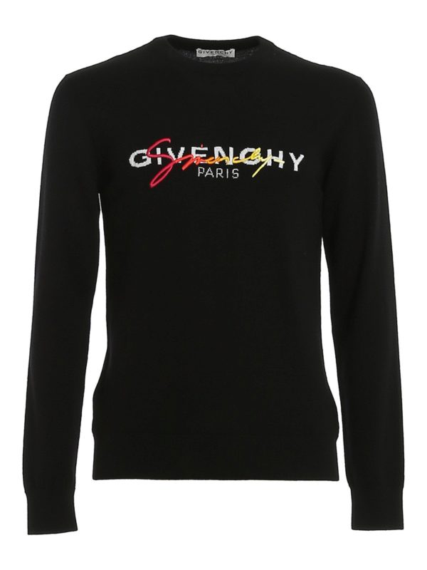 GIVENCHY: Suéteres con cuello pico - Suéter Cuello Redondo - Negro