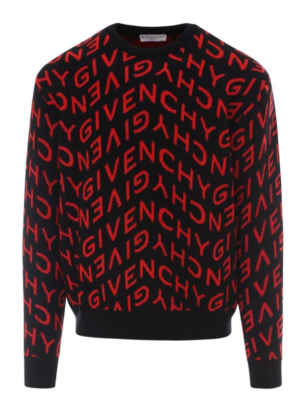 GIVENCHY: crew necks - Refracted wool jumper