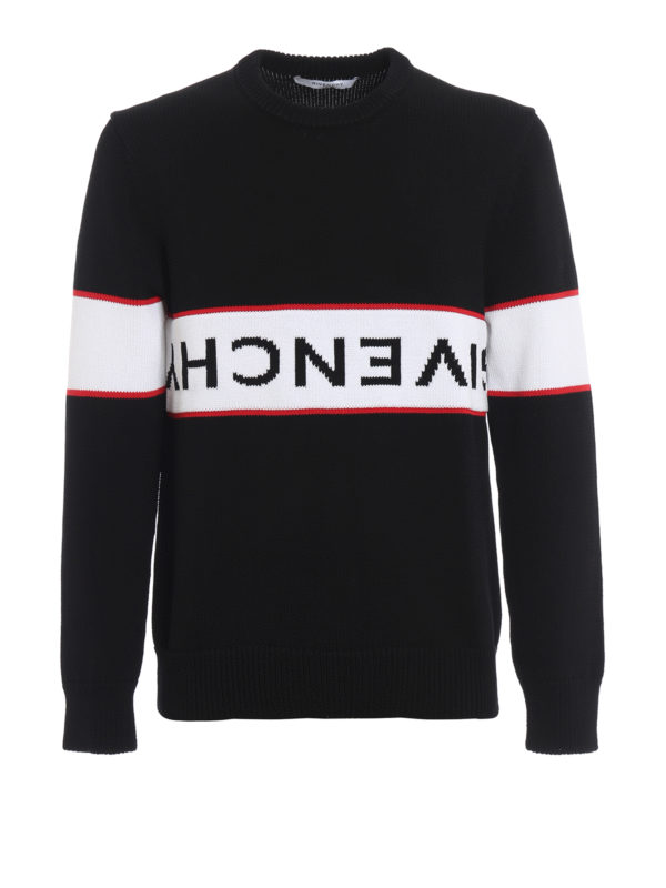 GIVENCHY: Strickpullover mit Rundhalsausschnitt - Rundhalspullover - Schwarz