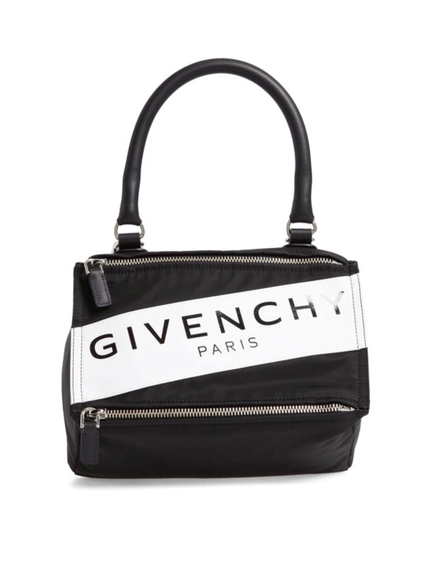 GIVENCHY: cross body bags - Small Pandora black nylon bag