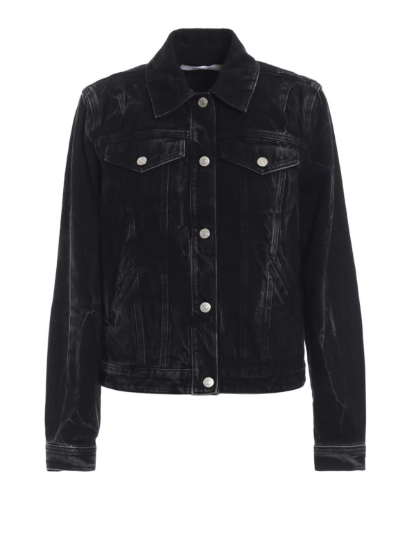 GIVENCHY: Jeansjacken - Jeansjacke - Schwarz