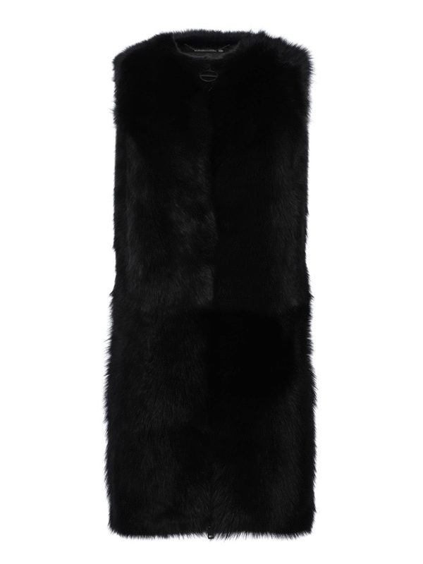 GIVENCHY: Fur & Shearling Coats - Shearling sleeveless coat