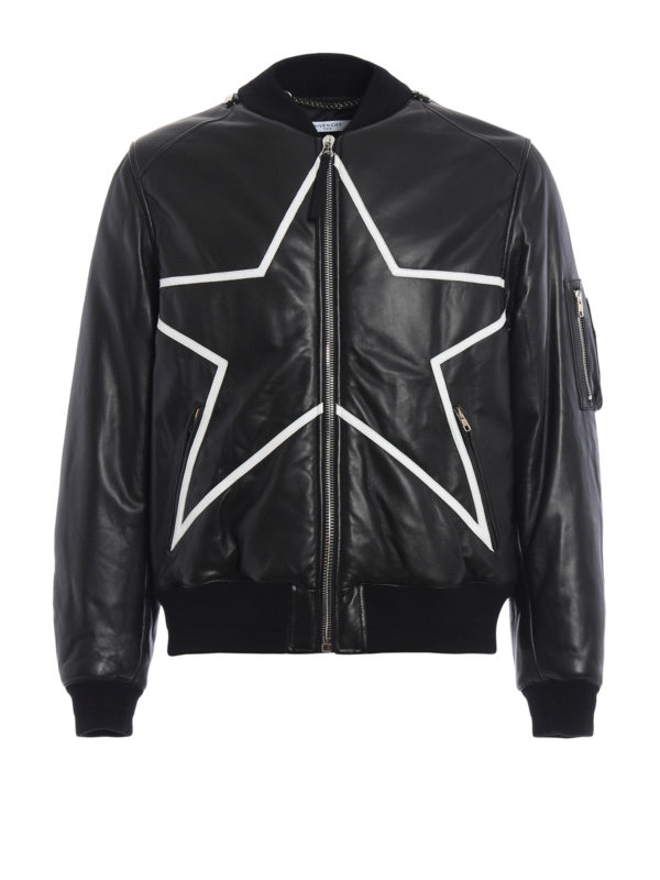 GIVENCHY: leather jacket - Padded soft leather jacket