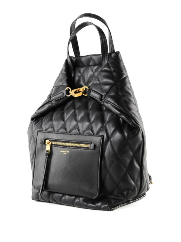 GIVENCHY: backpacks online - Duo quilted black backpack