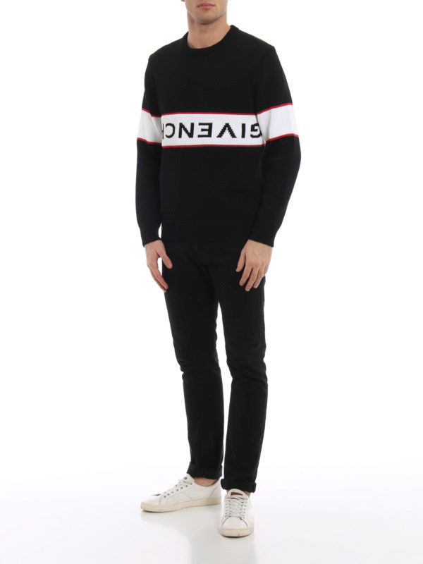 GIVENCHY: Strickpullover mit Rundhalsausschnitt online - Rundhalspullover - Schwarz