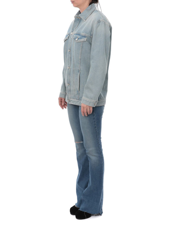 GIVENCHY: Vestes en denim online - Veste En Jean - Clair Délavé